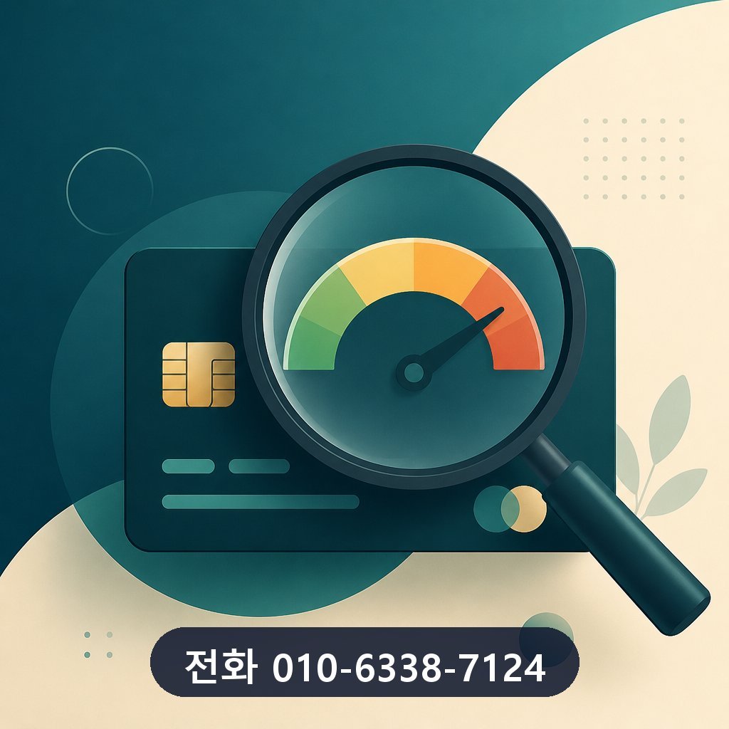 카드깡 한도 확인 이미지 · 문의 010-6338-7124
